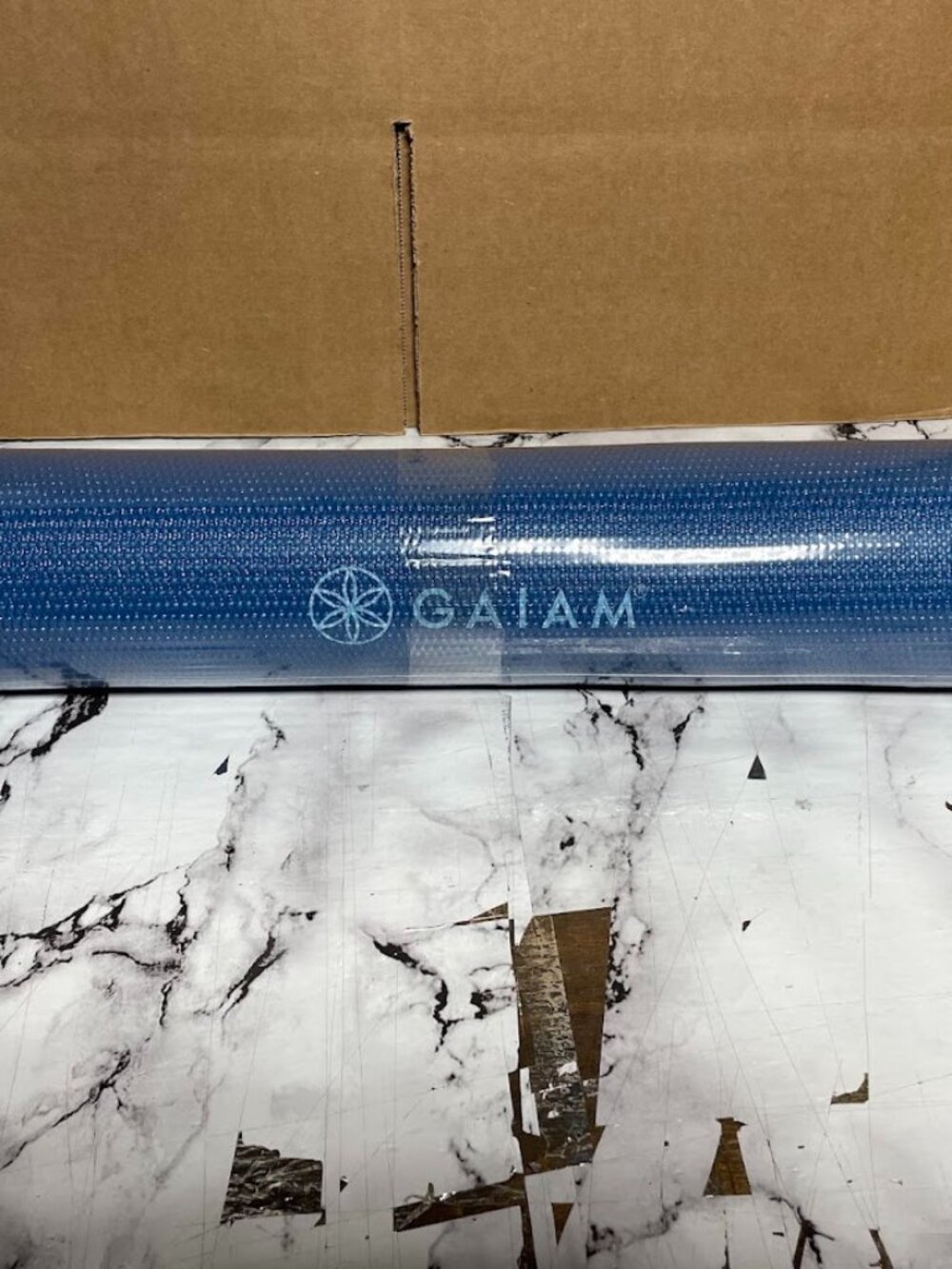 Gaiam 4mm Yoga Mat Blue Sealed Unused